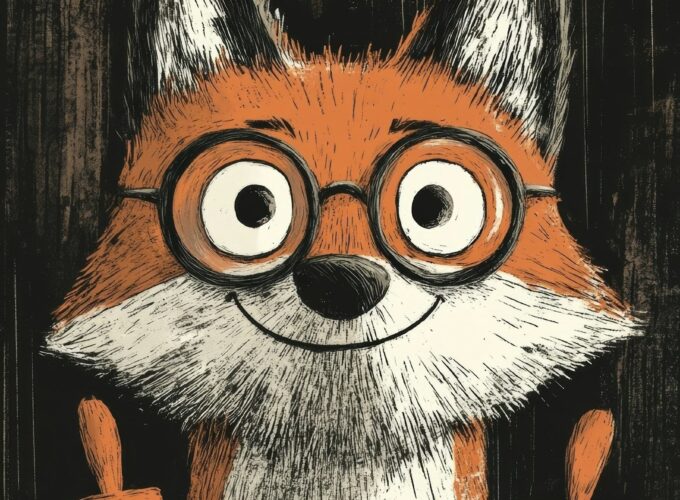 Cheerful Anthropomorphic Fox