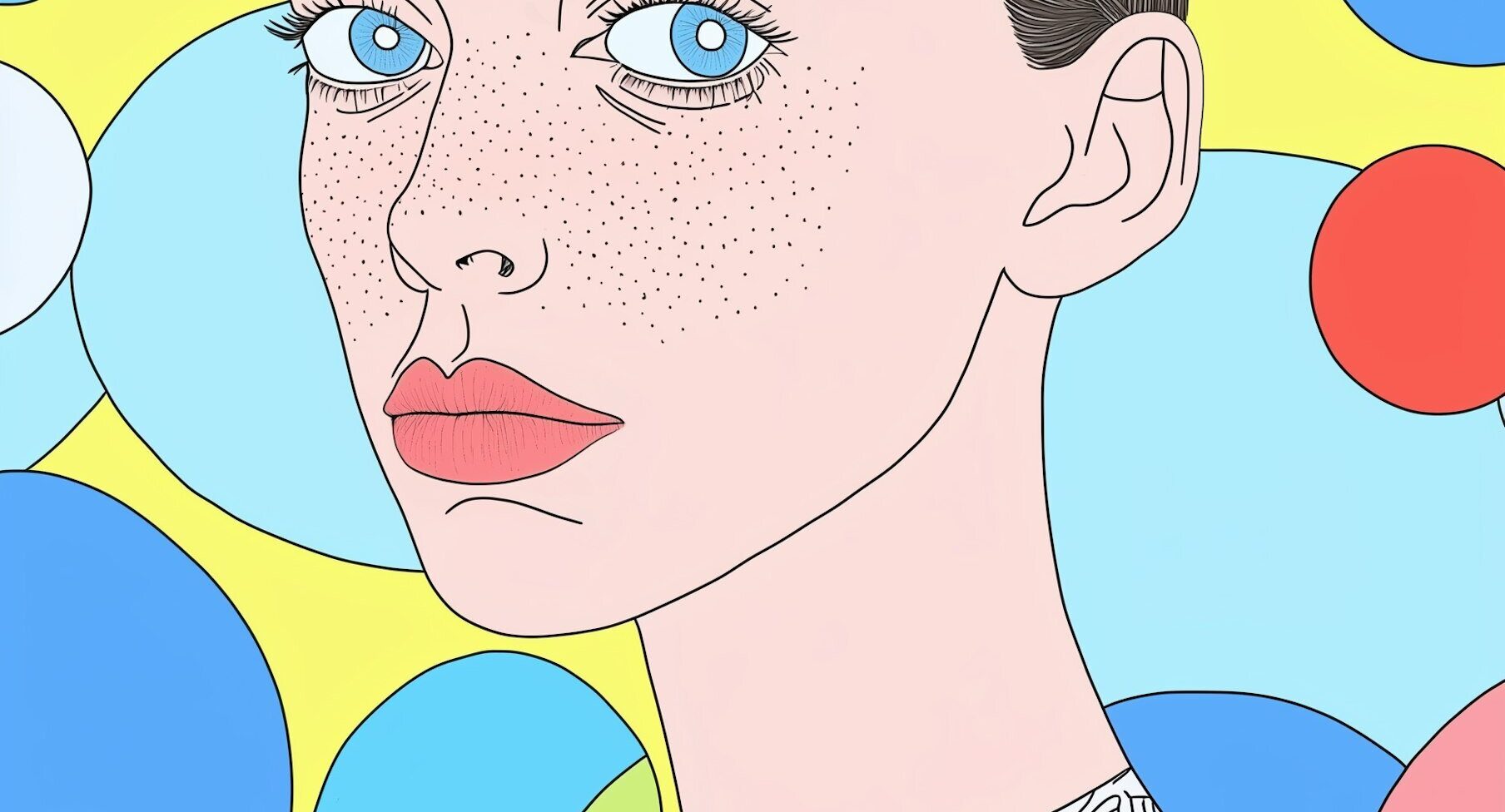 Stylized Portrait with Abstract Background